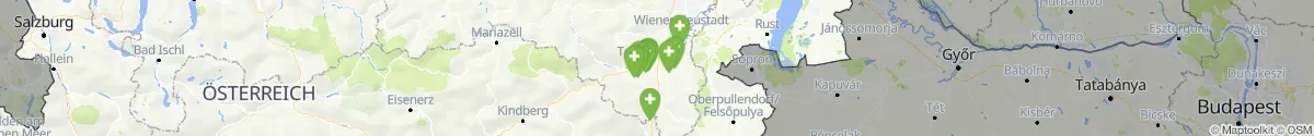 Kartenansicht für Apotheken-Notdienste in der Nähe von Bromberg (Wiener Neustadt (Land), Niederösterreich)
